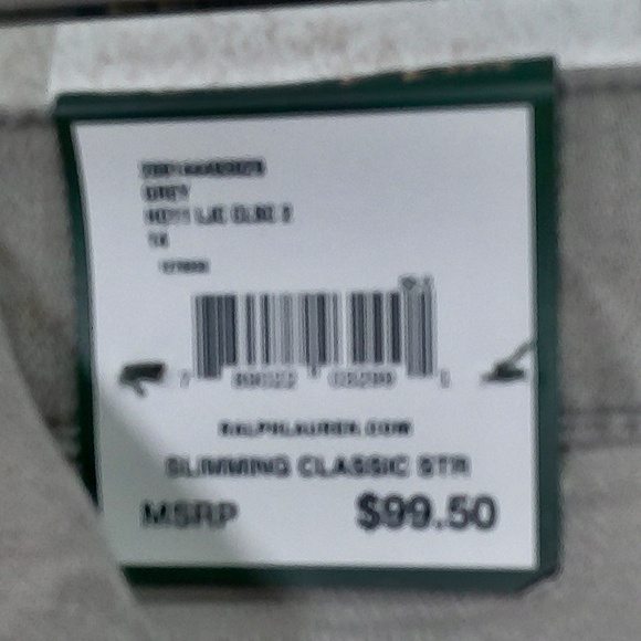 NWT Lauren Ralph Lauren Slimming Classic Straight Leg StretchJeans,Grey Sz14/32 - Picture 10 of 10